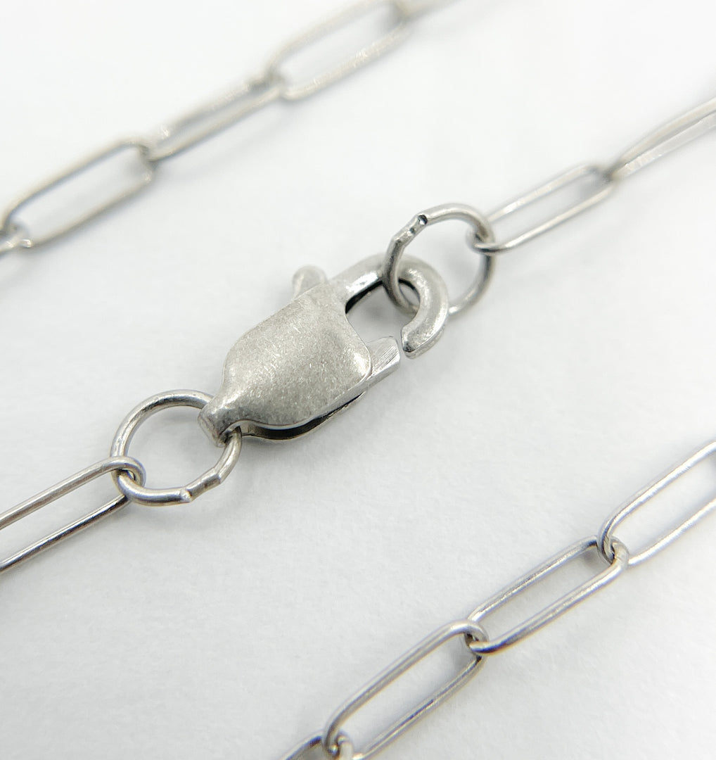 Oxidized 925 Sterling Silver Paperclip Finished Necklace. 1606OX Finished Necklace