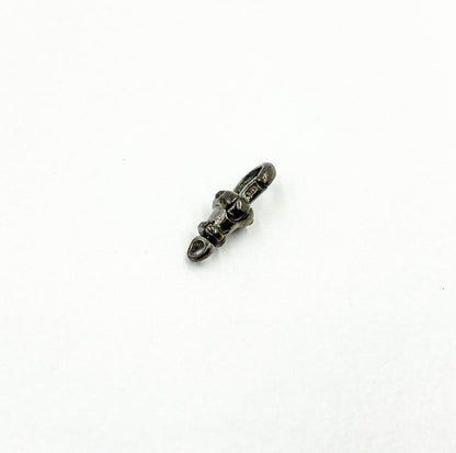 0925ALB2BR. 28MM Black Rhodium Sterling Silver Swivel Clasp
