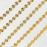 Load image into Gallery viewer, Gold Plated 925 Sterling Silver Textured Circle Link Chain. V160GP
