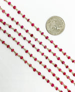 Load image into Gallery viewer, Ruby Wire Wrap Chain. RUB4
