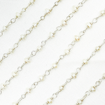 Load image into Gallery viewer, White Freshwater Pearl 925 Sterling Silver Wire Chain. PRL51
