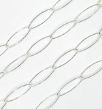 Load image into Gallery viewer, 925 Sterling Silver Smooth Marquise Shape Link Chain. 700SS
