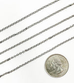 Load image into Gallery viewer, Black Rhodium 925 Sterling Silver Square Cable Link Chain. BR61
