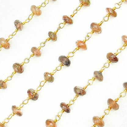 Andalusite Gold Plated Wire Chain.