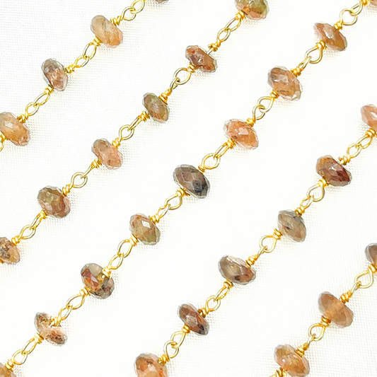 Andalusite Gold Plated Wire Chain.