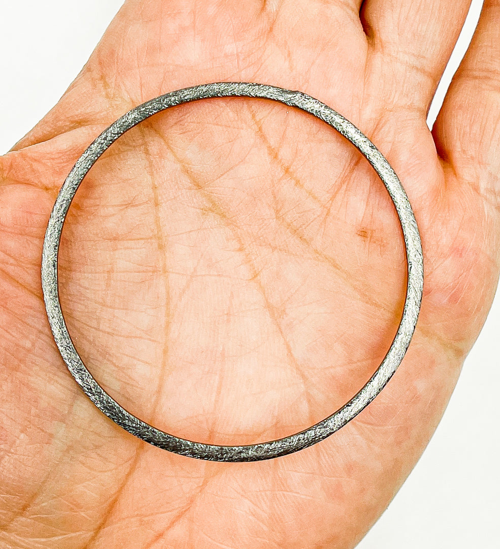 Oxidized 925 Silver Circle. OXBS8
