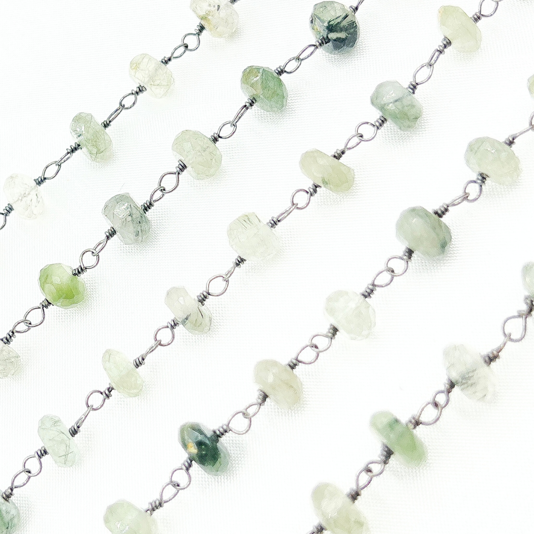 Green Rutile Oxidized Wire Chain. GRU16