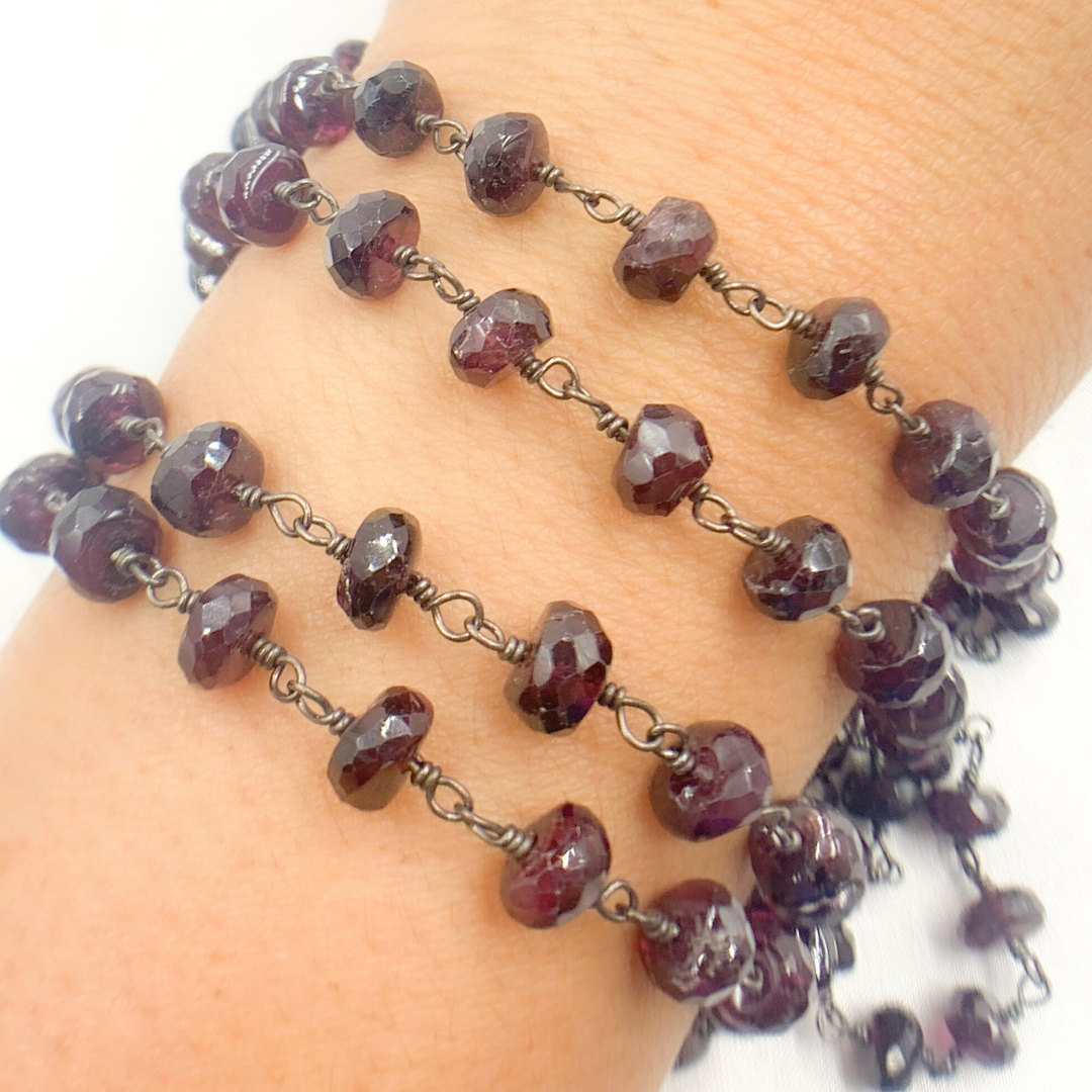 Garnet Oxidized Wire Chain