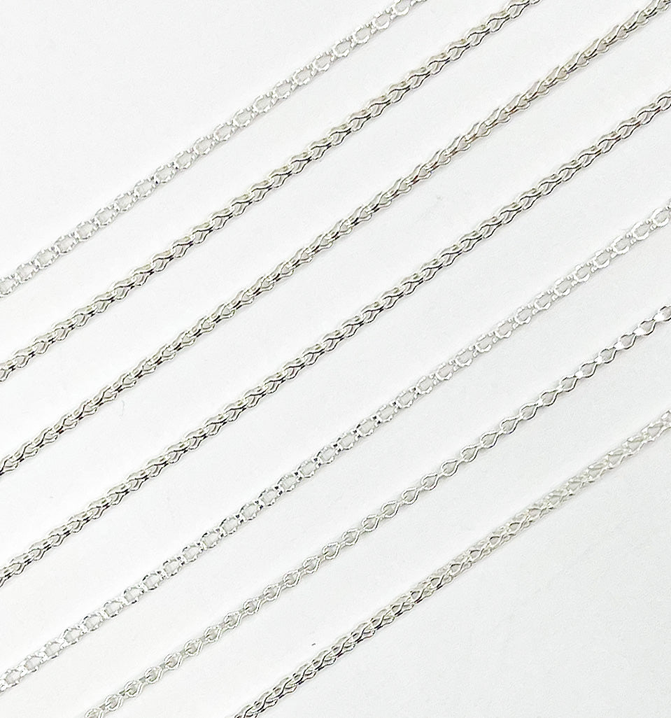 925 Sterling Silver Wheat Chain. Z21SS