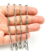 Load image into Gallery viewer, Oxidized 925 Sterling Silver Paperclip Finished Necklace. 4002OXNecklace
