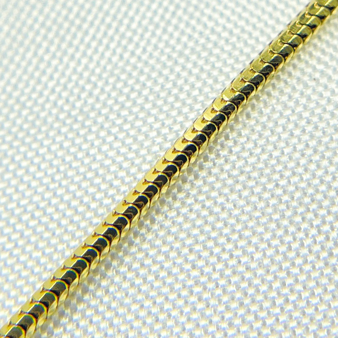 14k Solid Yellow Gold Snake Necklace