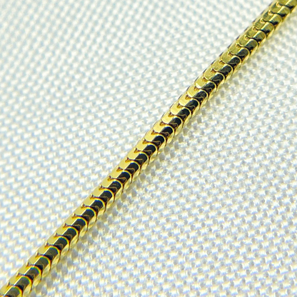 14k Solid Yellow Gold Snake Necklace