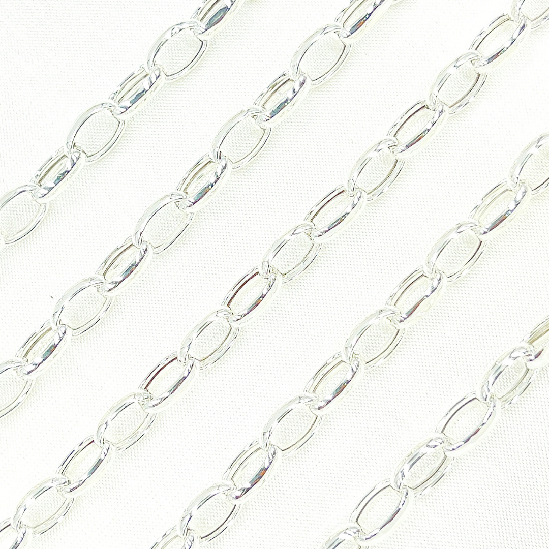 925 Sterling Silver Gold Plated Oval Link Chain. V22SS