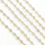 Natural Brown Zircon Gold Plated Wire Chain