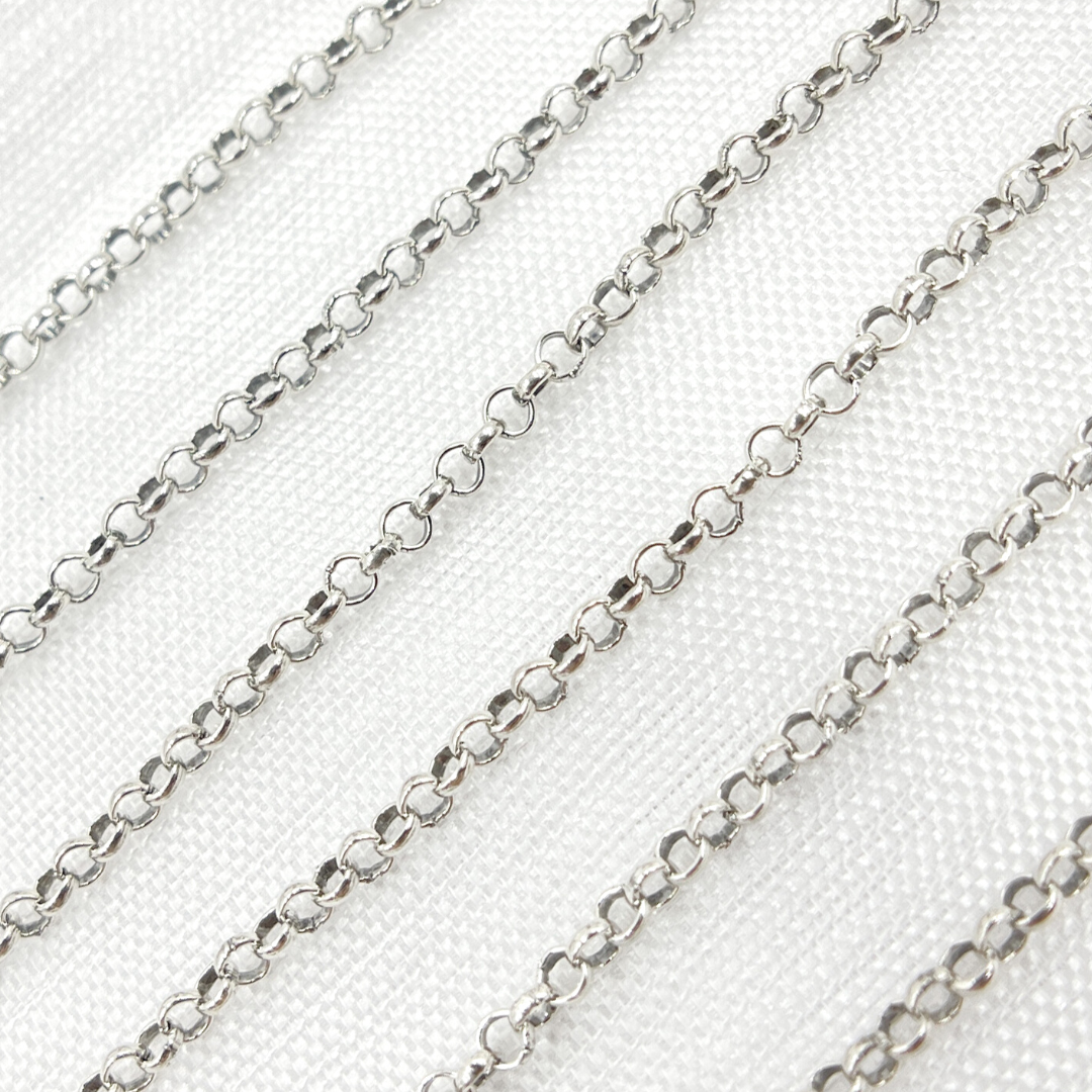 Oxidized 925 Sterling Silver Rolo Chain. V107OX