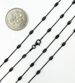 Load image into Gallery viewer, 925 Sterling Silver Black Satellite Finished Necklace. 7Necklace

