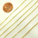 Load image into Gallery viewer, 040R01T5FTbyFt. 14k Solid Gold Diamond Cut Cable Link Unfinished Chain
