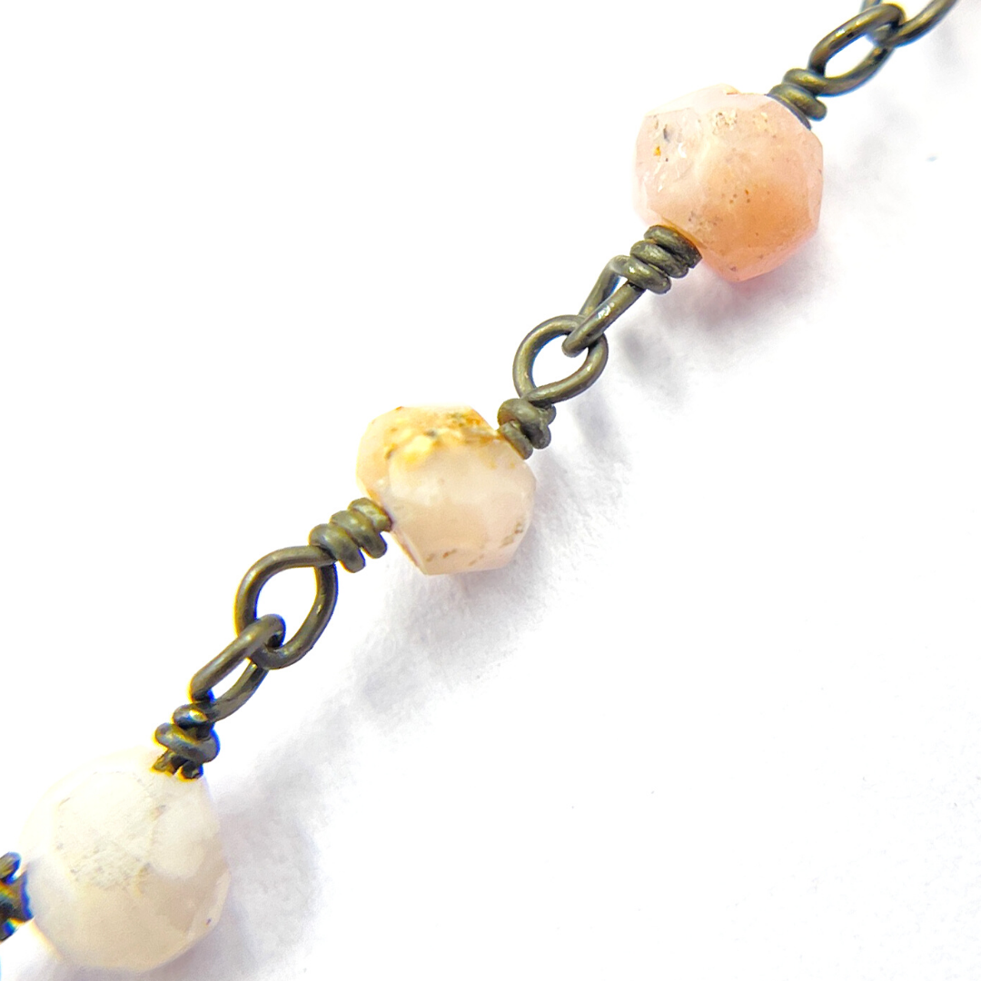 Pink Opal Wire Chain. POP3