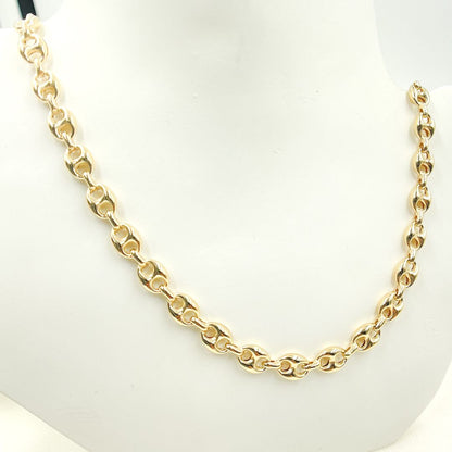 14K Solid Yellow Gold Gucci Style Link Chain
