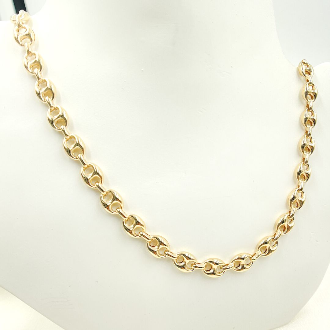 14K Solid Yellow Gold Gucci Style Link Chain
