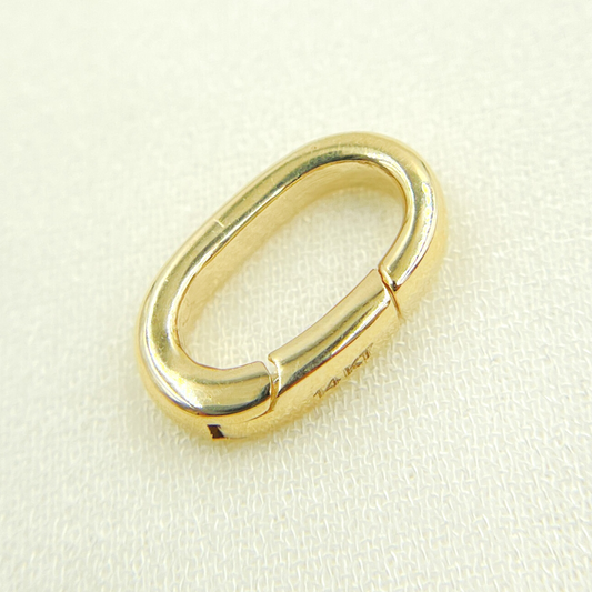 694_14K. 14k Solid Gold Oval Clasp
