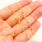 Load image into Gallery viewer, 035LURBRT4C7. 14K Solid Gold Bars Chain
