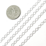 Load image into Gallery viewer, 925 Sterling Silver Big and Small Oval Link Chain. Z76SS
