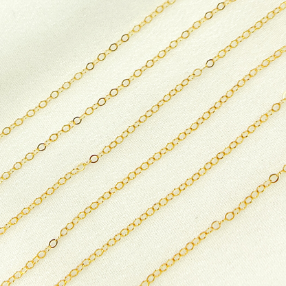 14k Gold Filled Flat Cable Chain