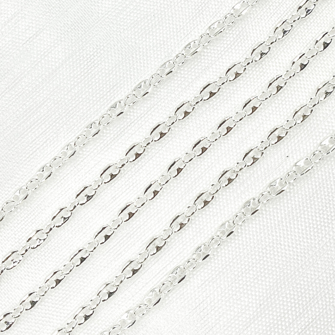 Sterling Silver Marina and Cable Link Chain
