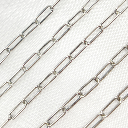 Oxidized Sterling Silver Paperclip Chain