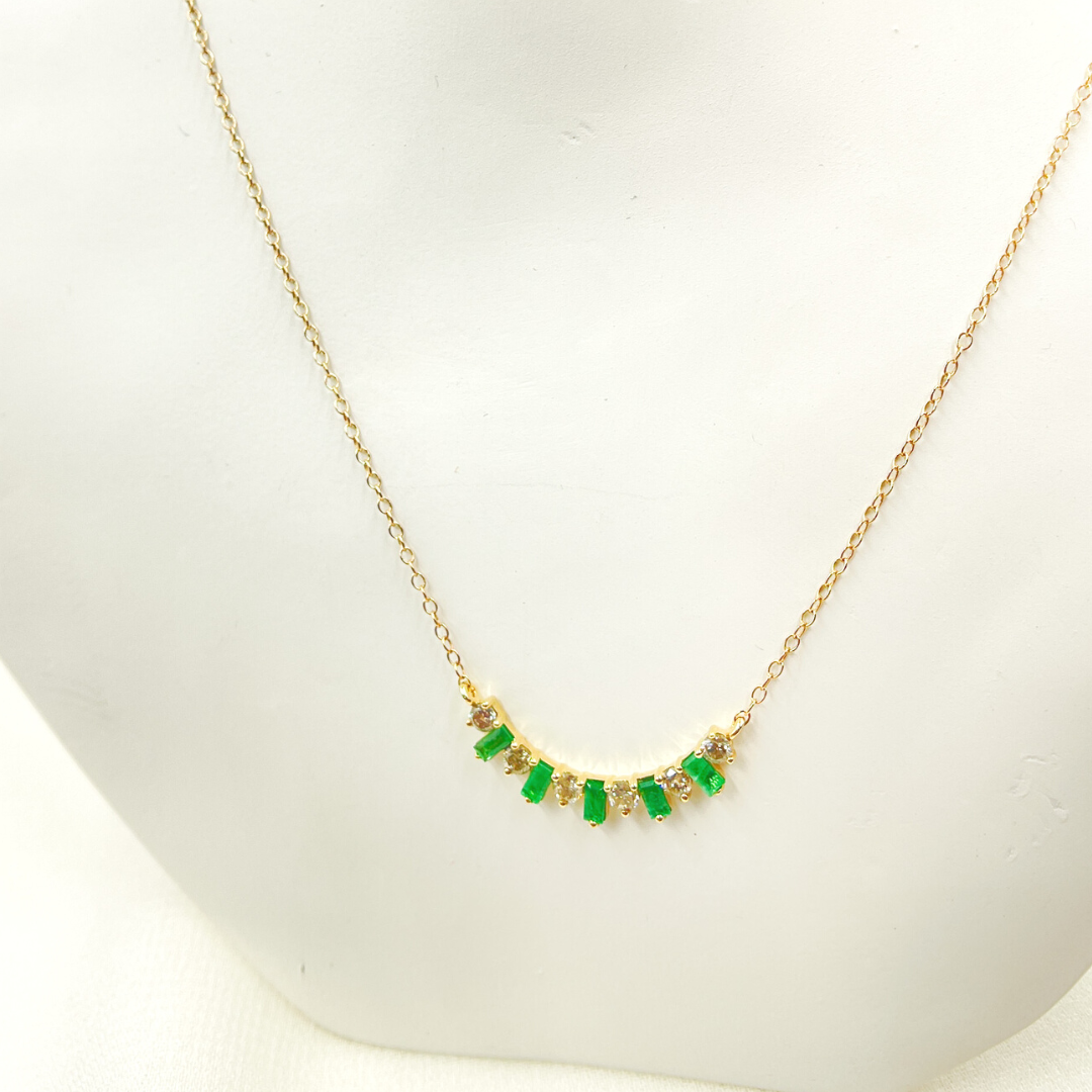 Gold, Diamonds & Precious Stones Cable Link Fancy Necklace