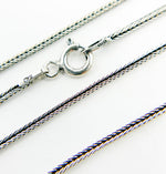 Load image into Gallery viewer, 925 Sterling Silver Oxidized Wheat Necklace Chain. Z66Necklace
