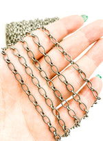 Load image into Gallery viewer, Oxidized 925 Sterling Silver Oval &amp; Round Link Chain. 944LOX
