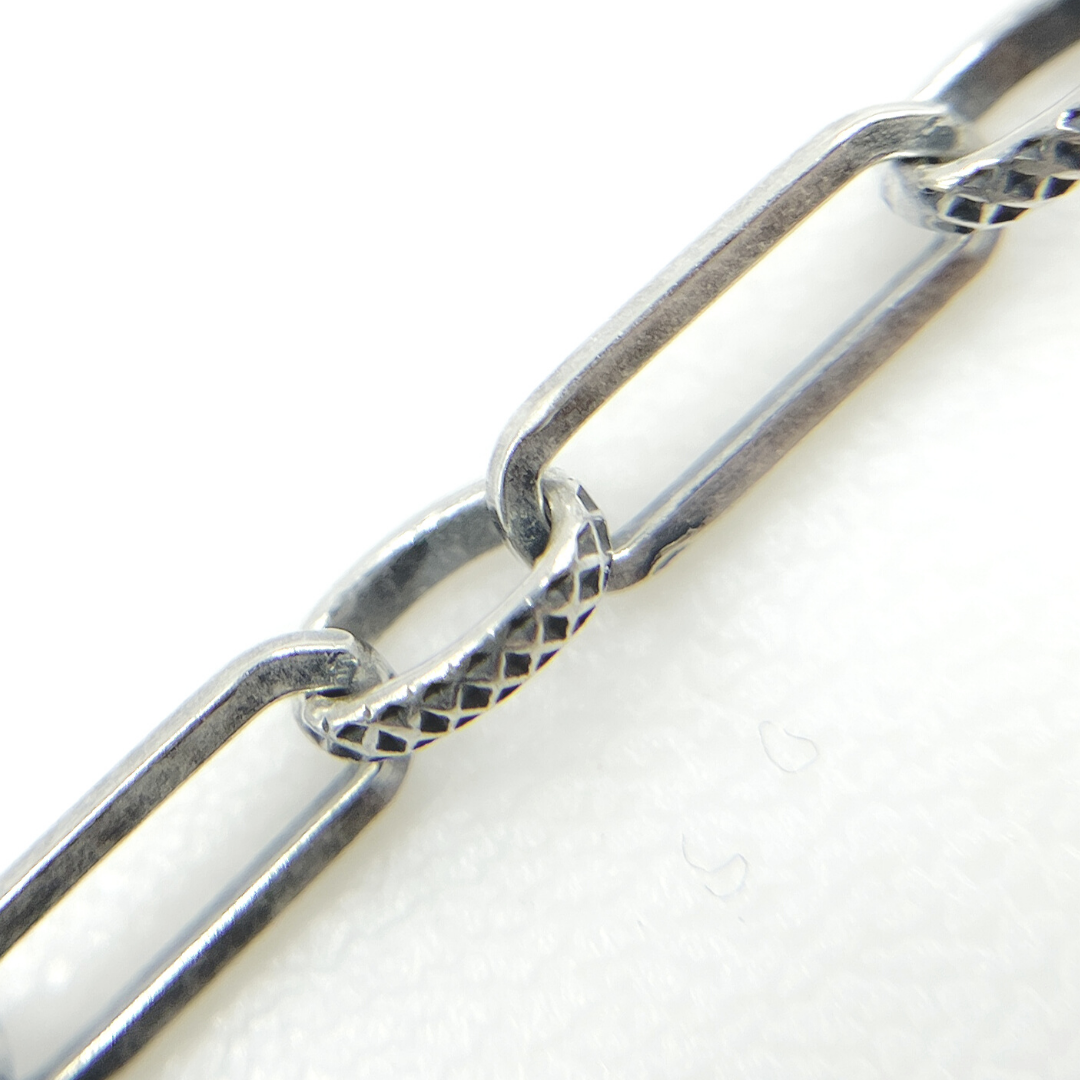Oxidized Sterling Silver Paperclip Chain
