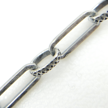 Oxidized Sterling Silver Paperclip Chain