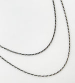 Load image into Gallery viewer, 925 Sterling Silver Black Rhodium Sparkle Glitter Margarita Finished Necklace. 1Necklace
