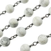 Howlite Gemstone Round Shape Chain