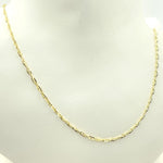 Load image into Gallery viewer, 050FLP1. 14K Solid Gold Diamond Cut Marina Link Chain
