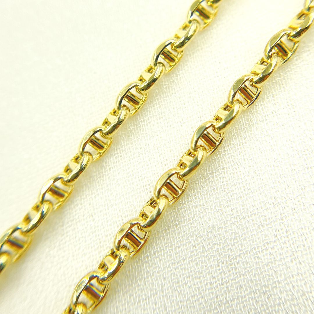 14K Solid Yellow Gold Gucci Style Link Chain
