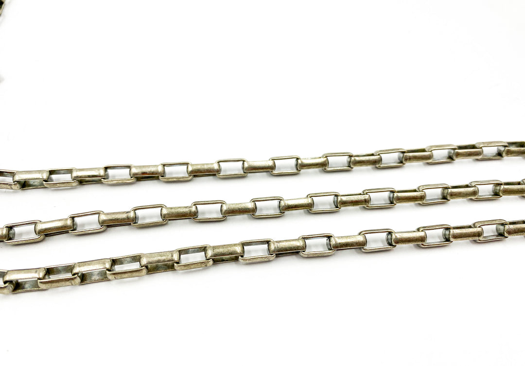 Oxidized 925 Sterling Silver Box Chain. 502OX