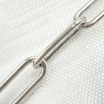Load image into Gallery viewer, V7OX. Oxidized Sterling Silver Smooth Paperclip Link Chain
