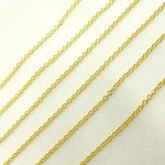 Load image into Gallery viewer, 14K Solid Gold Medium Cable Round Link Unfinished Chain. 038R27L01byFt
