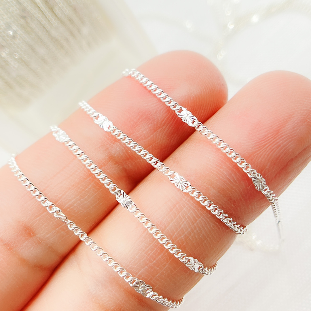 925 Sterling Silver Satellite Curb Link Chain