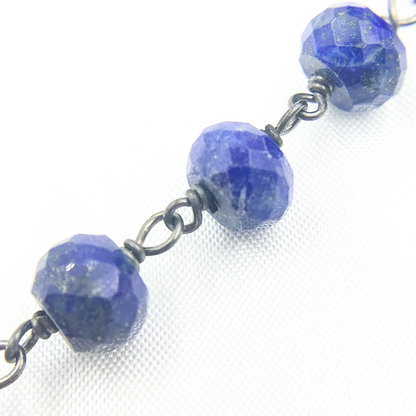 Lapis Lazuli Oxidized Wire Chain
