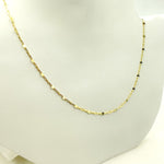 Load image into Gallery viewer, 040FL60T5. 14K Solid Gold Paper Clip and Flat Marina Link Chain
