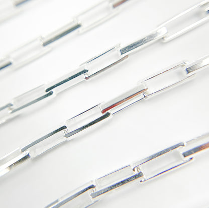 X16SS. Sterling Silver Flat Box Link Chain