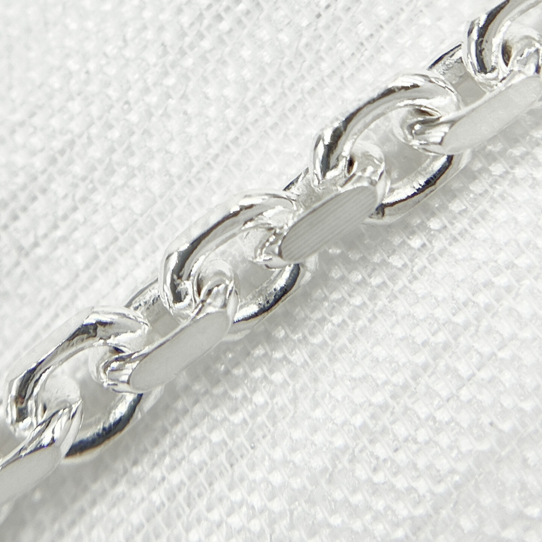 Y8SS. Sterling Silver Diamond Cut Box Link Chain