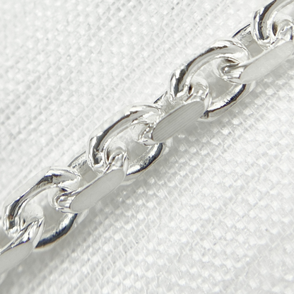 Y8SS. Sterling Silver Diamond Cut Box Link Chain