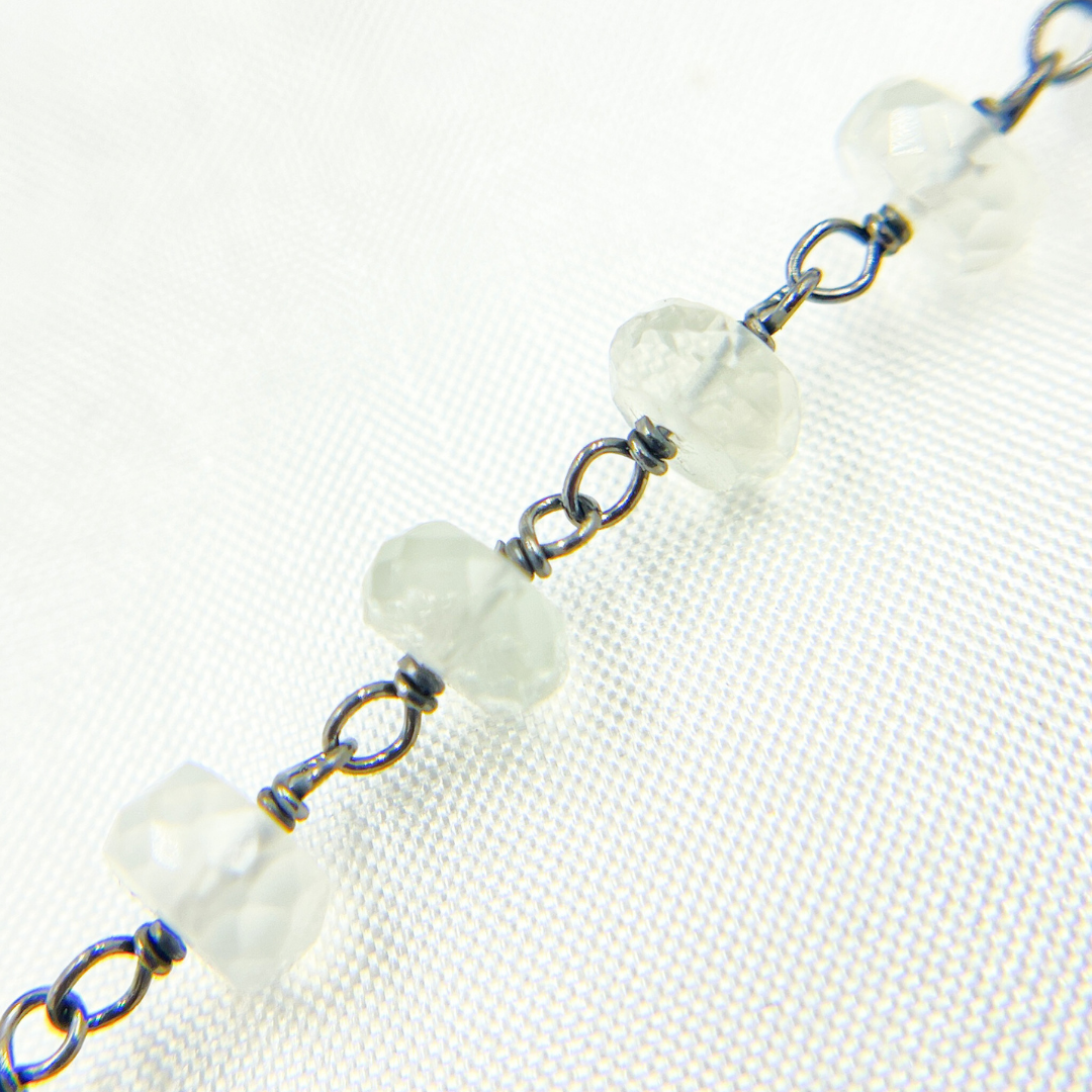 Siloni Moonstone Oxidized Wire Chain.