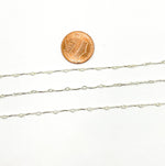 Load image into Gallery viewer, 925 Sterling Silver Bar 8x1mm &amp; Oval 2.5x2mm Chain. 947SS
